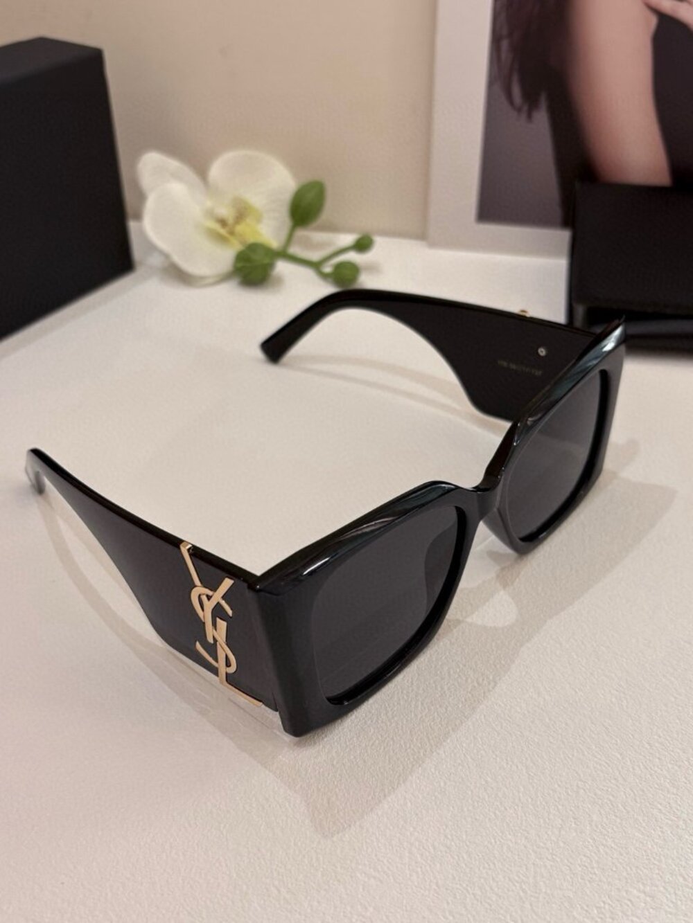New Saint Laurent SL M119 BLAZE-001 Black Cat Eye Women's Sunglasses Fashion